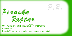 piroska rajtar business card